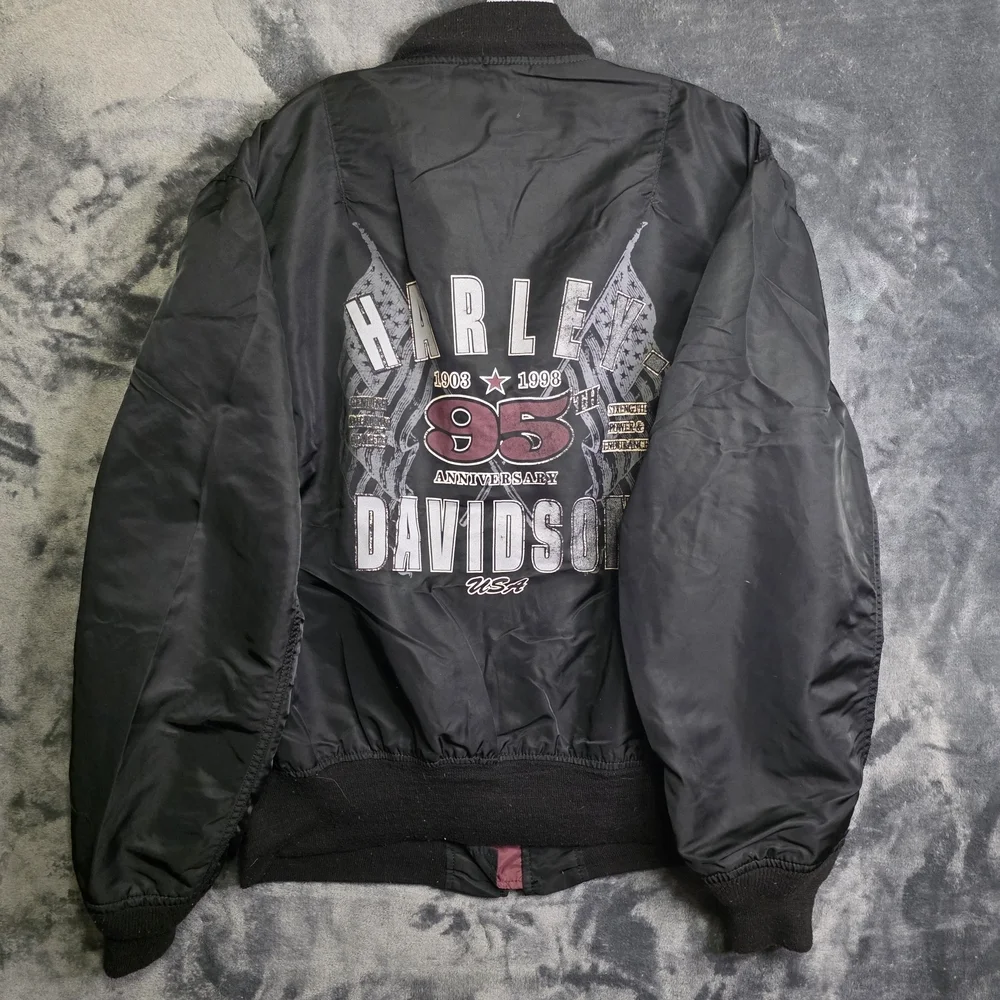 Vintage Harley Davidson Bomber Jacket 95th Anniversary Mens XL